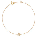 Classic Diamond Initial Bracelet - SIA Jewelry