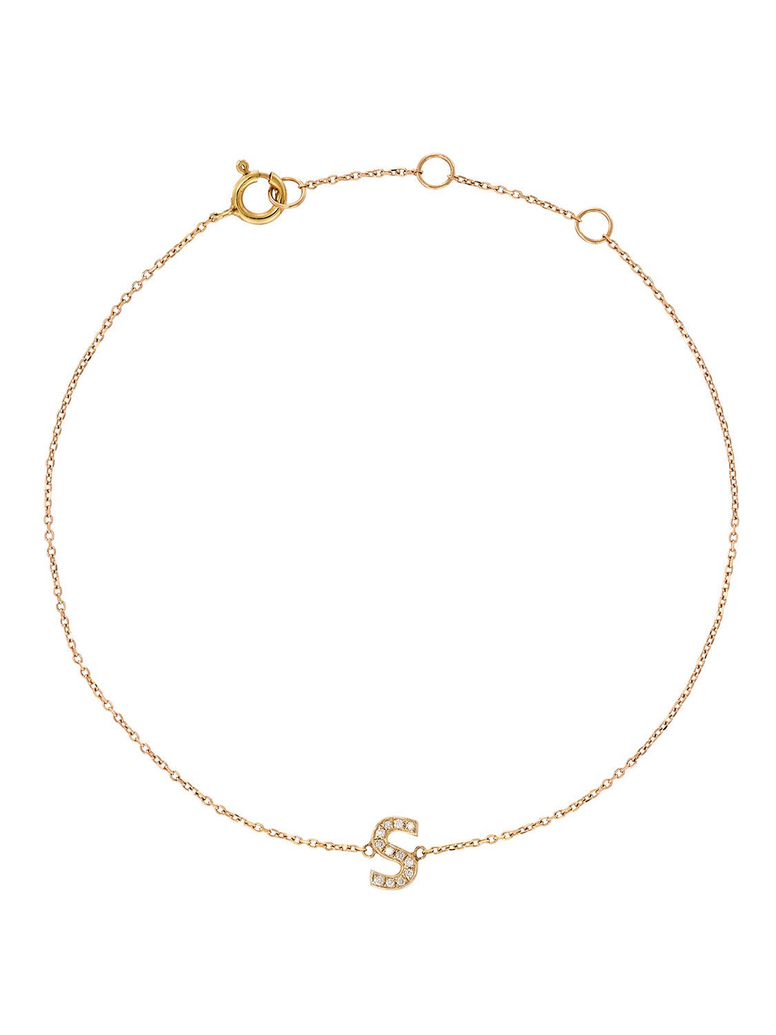 Classic Diamond Initial Bracelet - SIA Jewelry