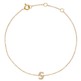 Classic Diamond Initial Bracelet - SIA Jewelry