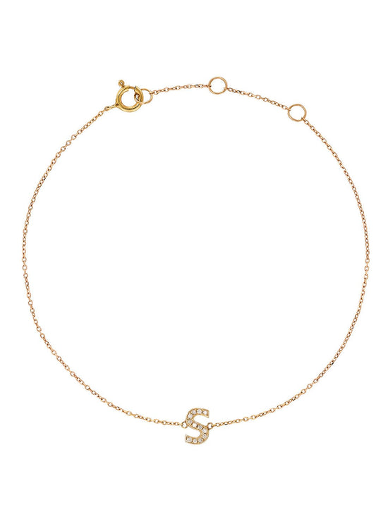 Classic Diamond Initial Bracelet - SIA Jewelry