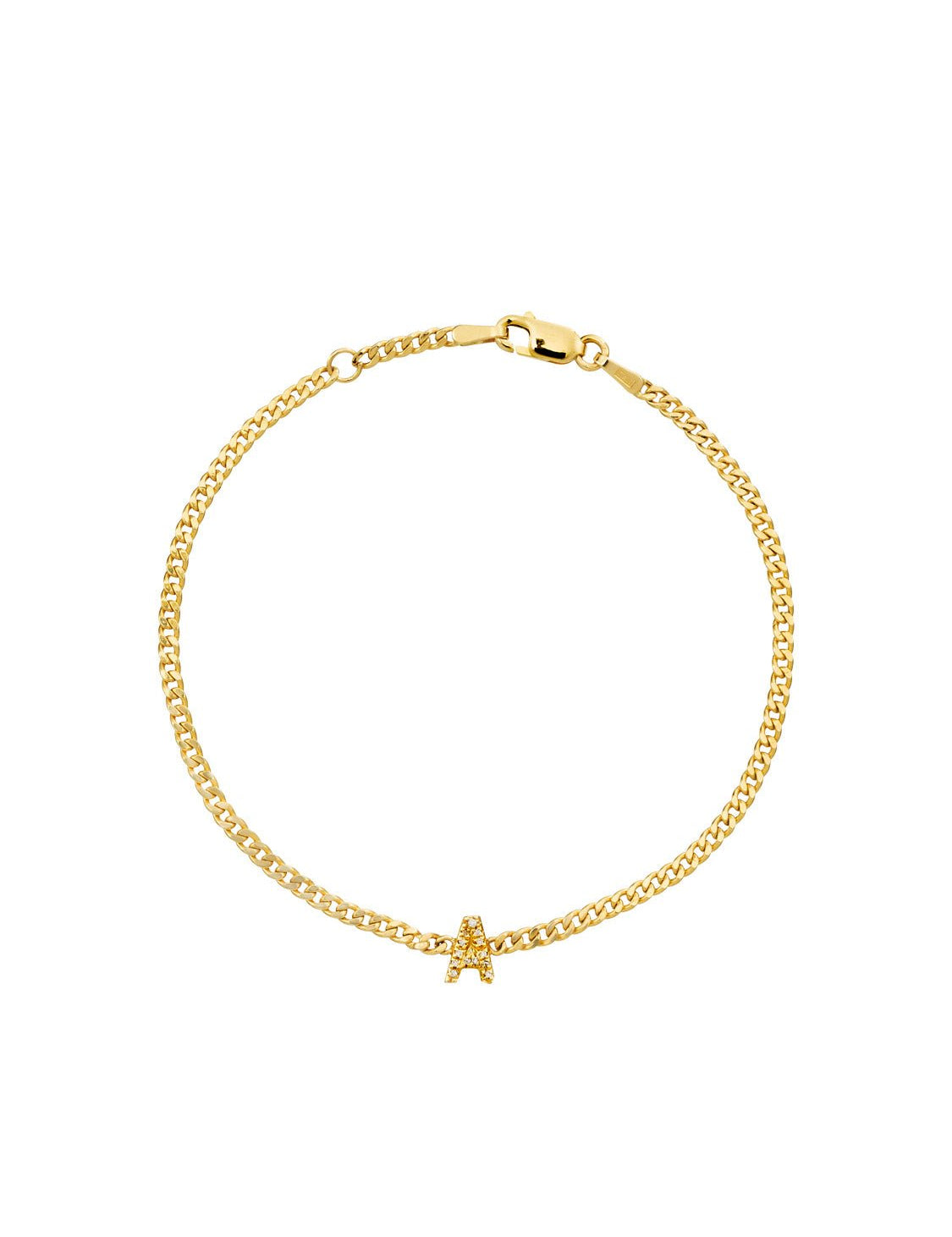 Classic Diamond Initial Chain Bracelet - SIA Jewelry