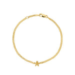 Classic Diamond Initial Chain Bracelet - SIA Jewelry