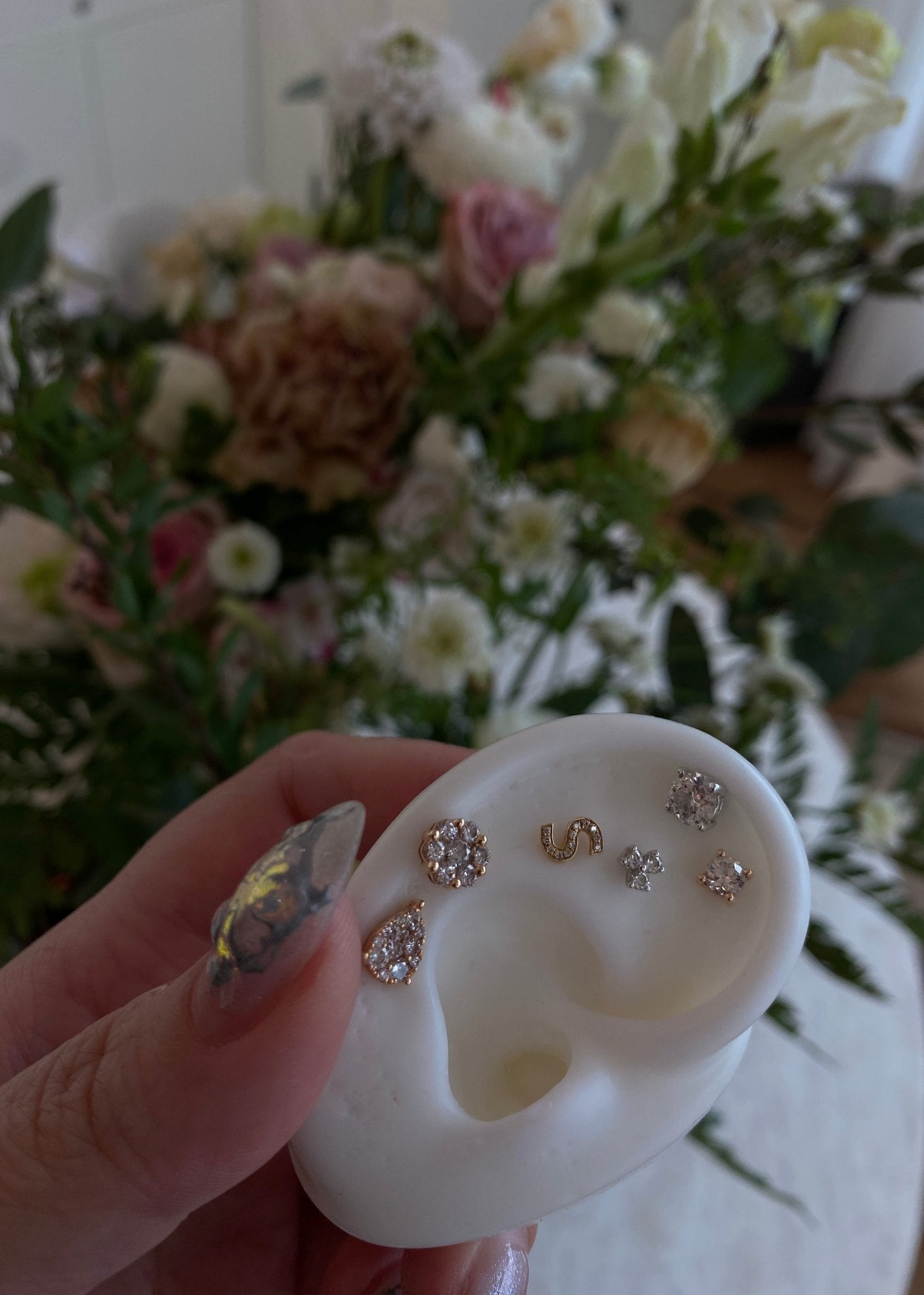 Classic Diamond Initial Earring - SIA Jewelry