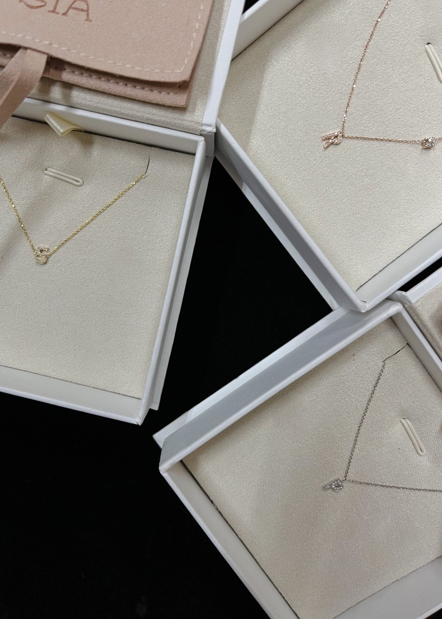 Classic Diamond Initial Necklace - SIA Jewelry
