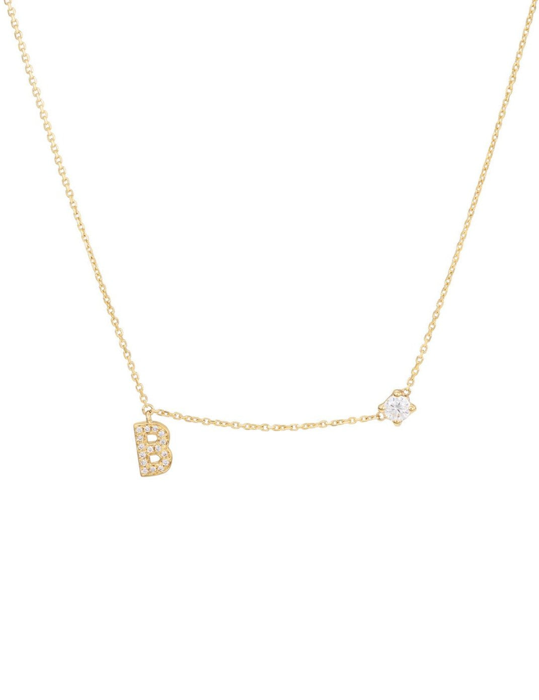 Classic Diamond Initial Necklace - SIA Jewelry