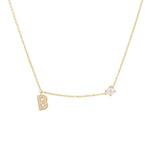 Classic Diamond Initial Necklace - SIA Jewelry