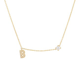 Classic Diamond Initial Necklace - SIA Jewelry