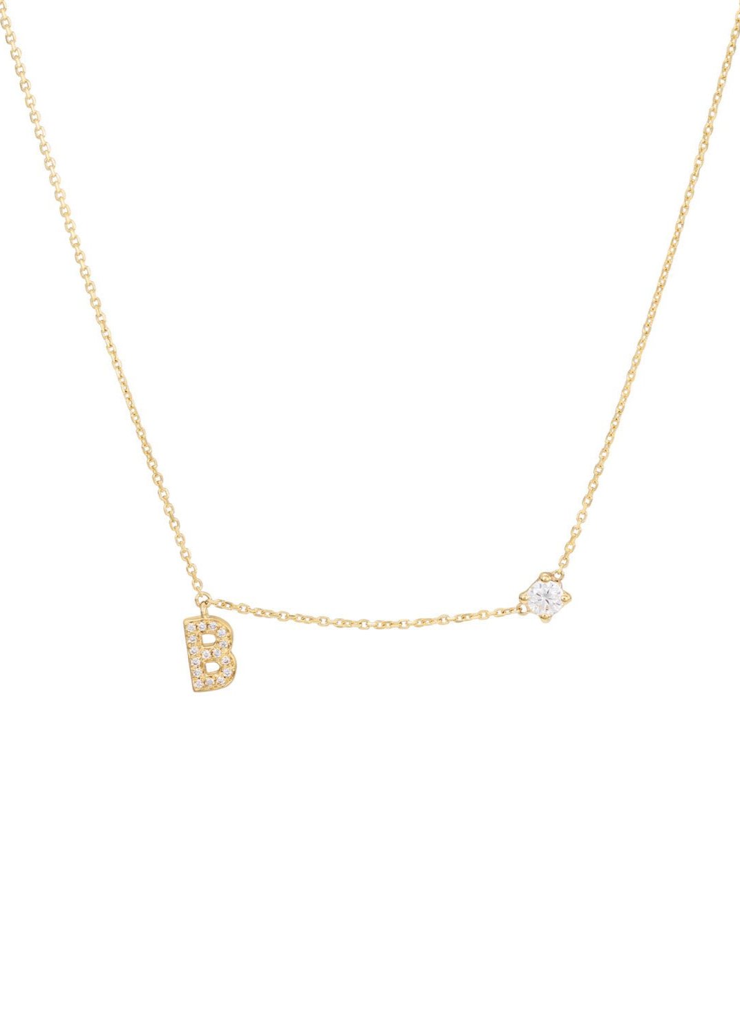 Classic Diamond Initial Necklace - SIA Jewelry