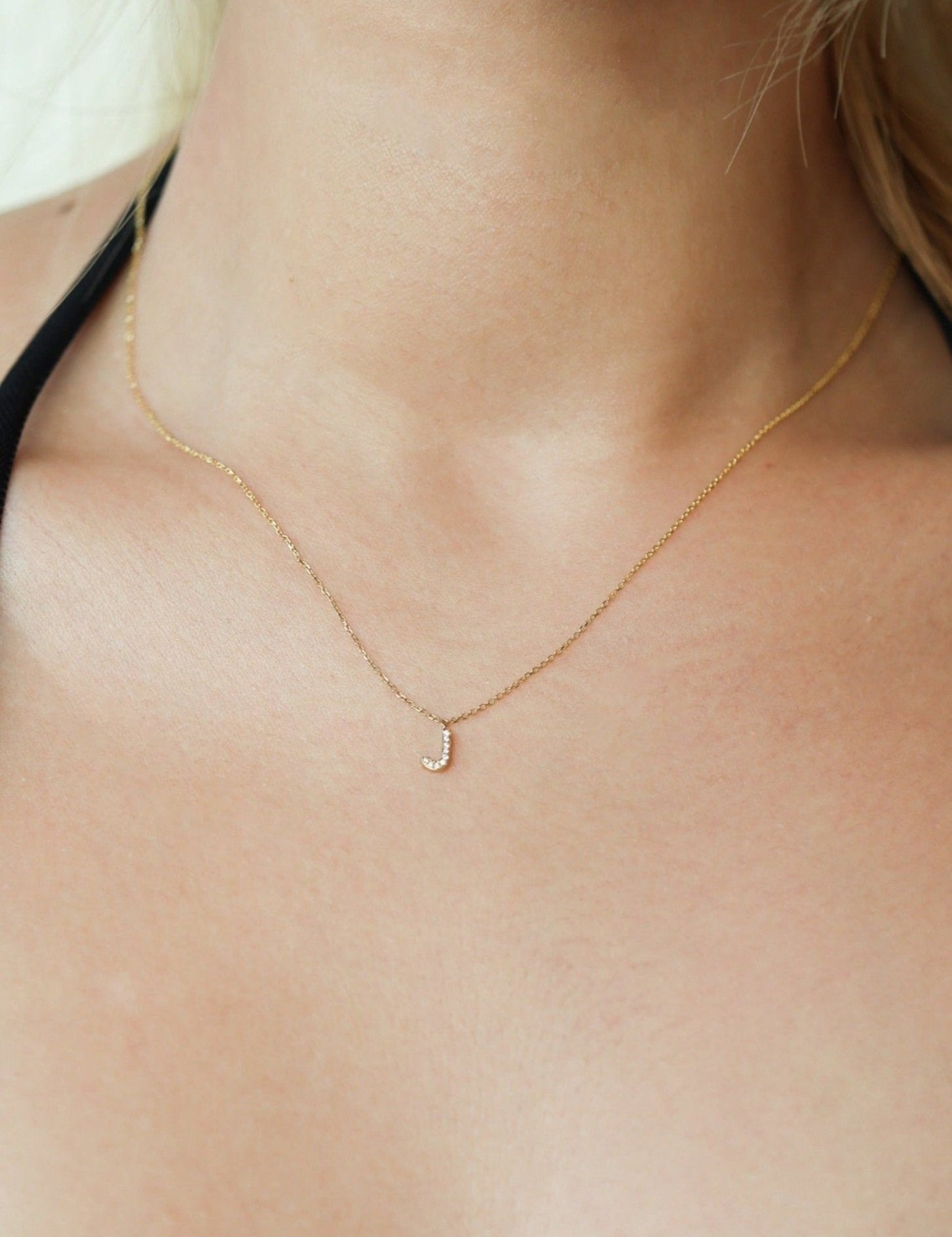 Classic Diamond Initial Necklace - SIA Jewelry