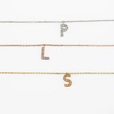 Classic Diamond Initial Necklace - SIA Jewelry