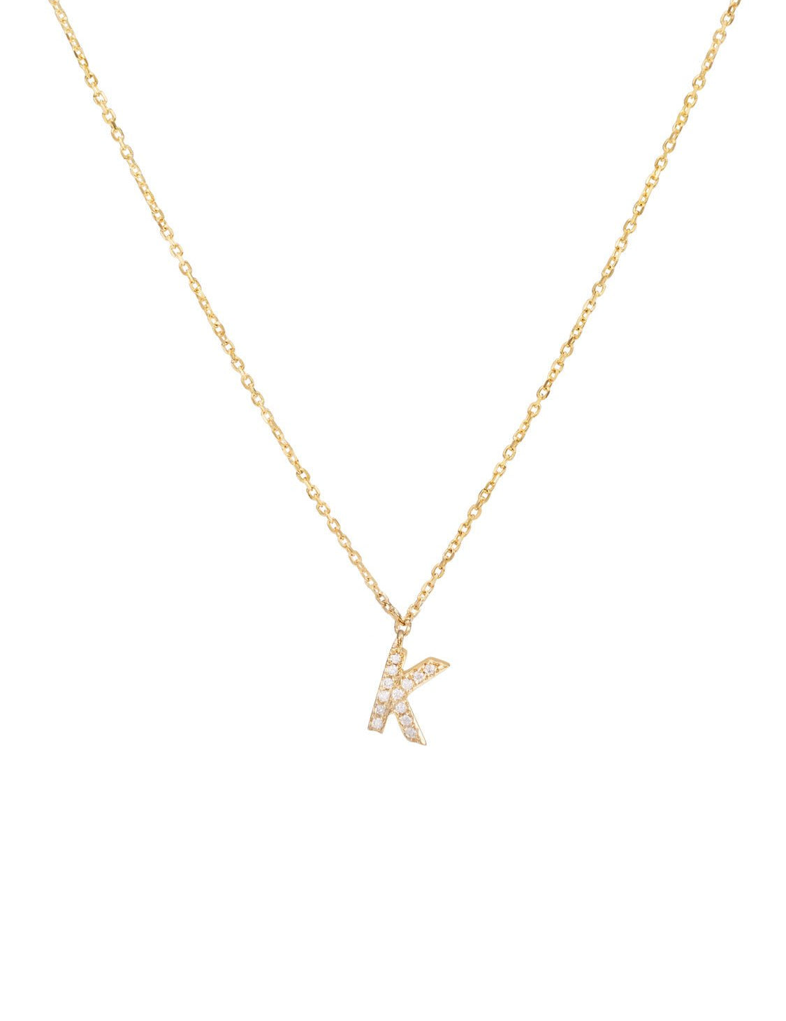 Classic Diamond Initial Necklace - SIA Jewelry