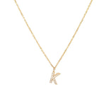 Classic Diamond Initial Necklace - SIA Jewelry