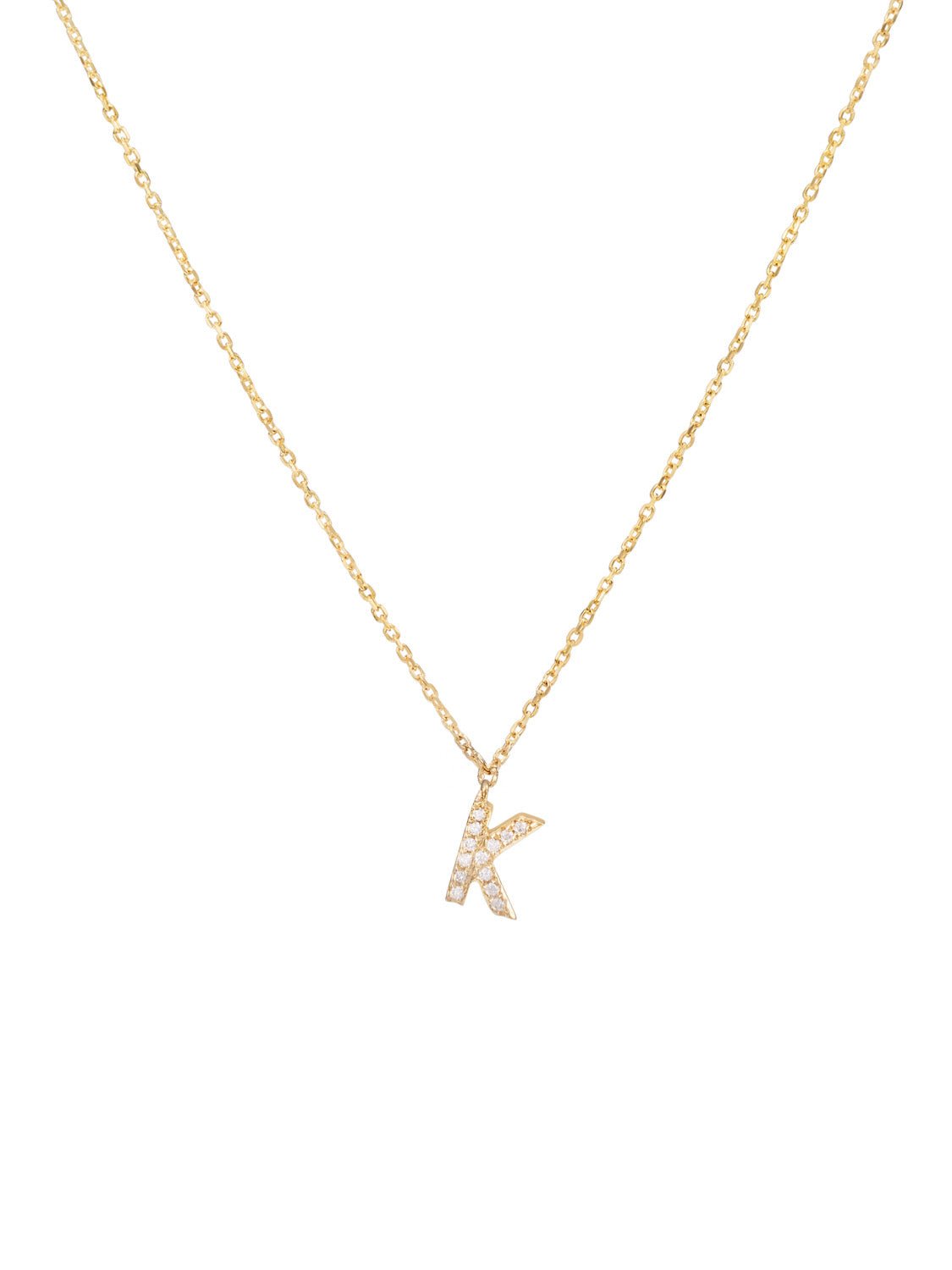 Classic Diamond Initial Necklace - SIA Jewelry