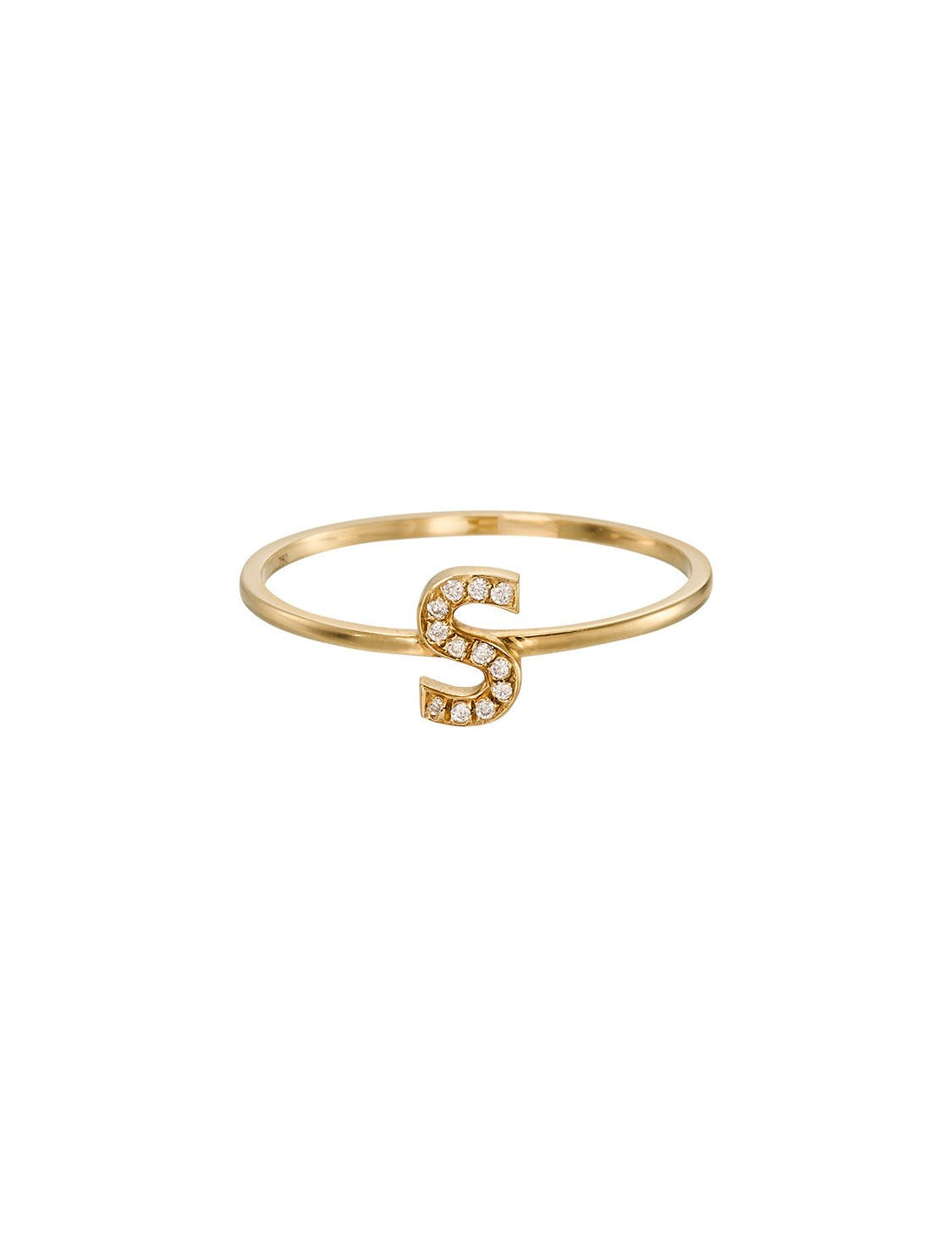 Classic Diamond Initial Ring - SIA Jewelry