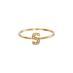 Classic Diamond Initial Ring - SIA Jewelry