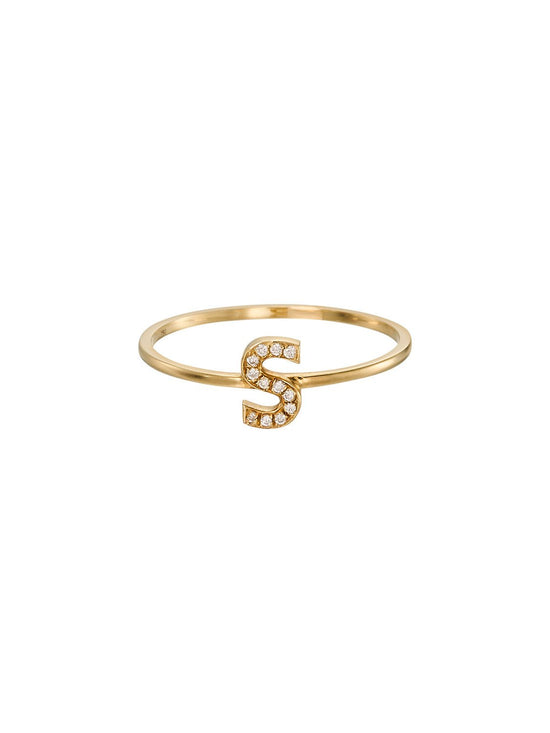 Classic Diamond Initial Ring - SIA Jewelry