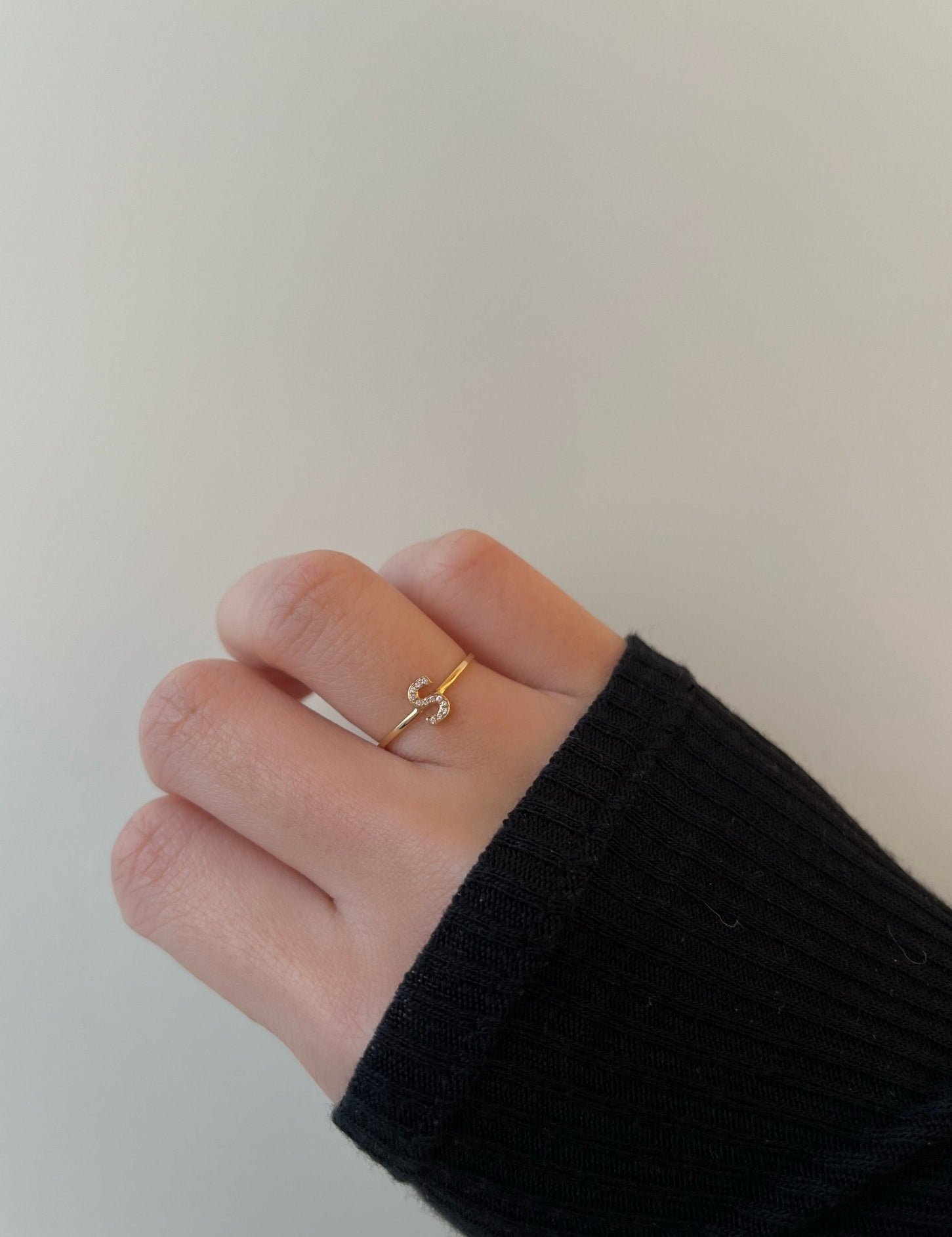 Classic Diamond Initial Ring - SIA Jewelry