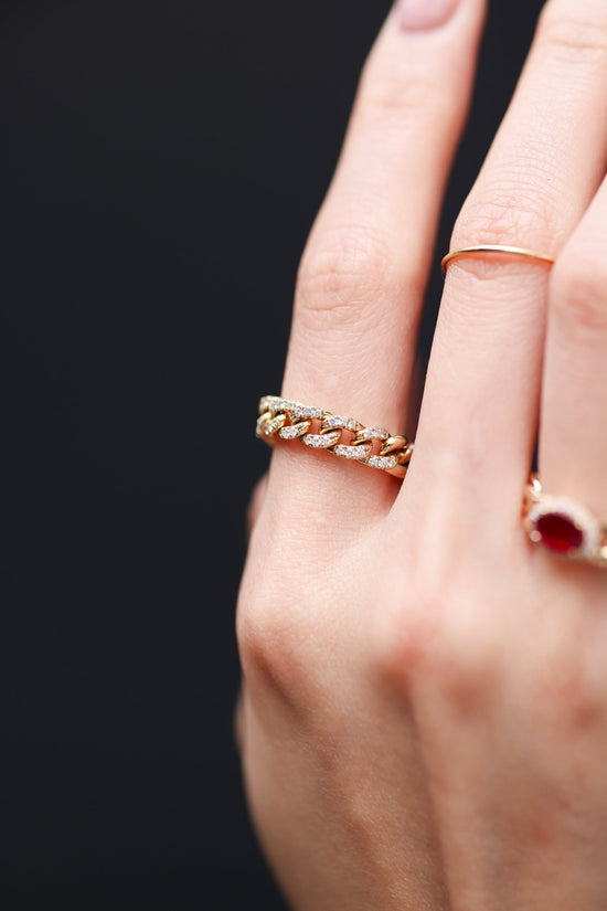 Diamond Cuban Chain Ring - SIA Jewelry