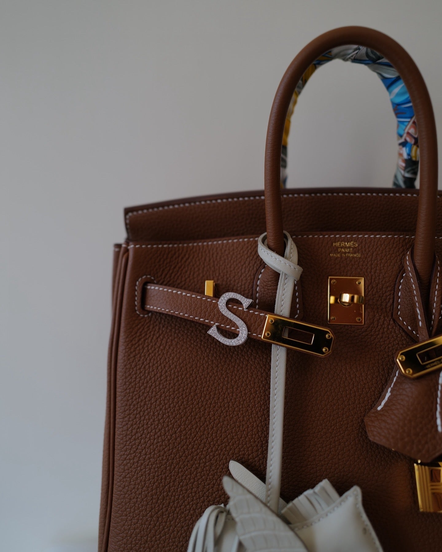 Diamond Initial Bag Charm - SIA Jewelry