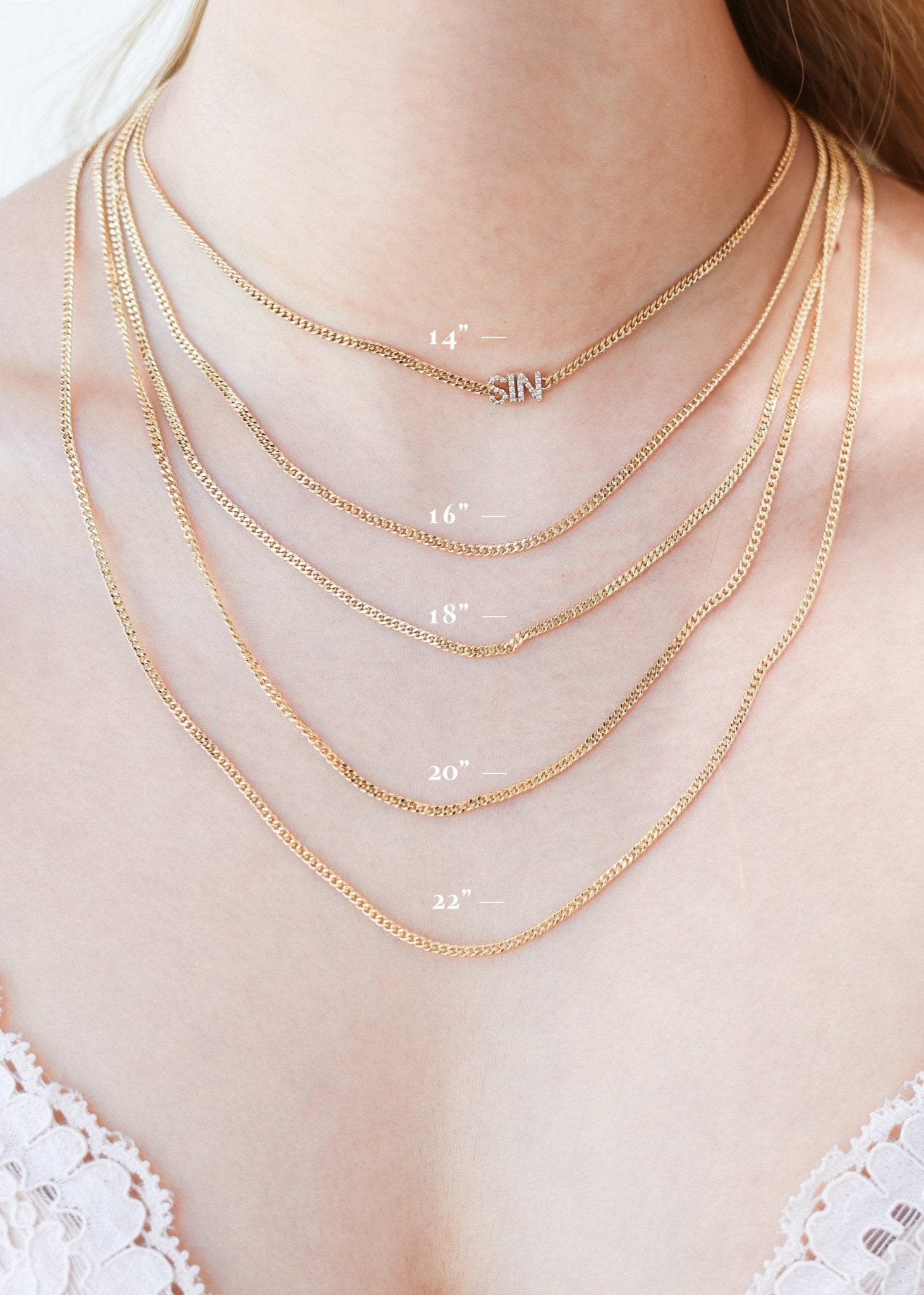 Diamond Nameplate Chain Necklace - SIA Jewelry