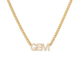 Diamond Nameplate Chain Necklace - SIA Jewelry