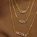 Diamond Nameplate Chain Necklace - SIA Jewelry