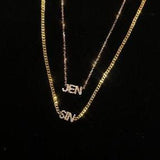 Diamond Nameplate Chain Necklace - SIA Jewelry
