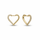 Elise Heart Diamond Huggie Earring - SIA Jewelry
