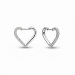 Elise Heart Diamond Huggie Earring - SIA Jewelry