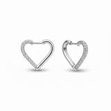 Elise Heart Diamond Huggie Earring - SIA Jewelry