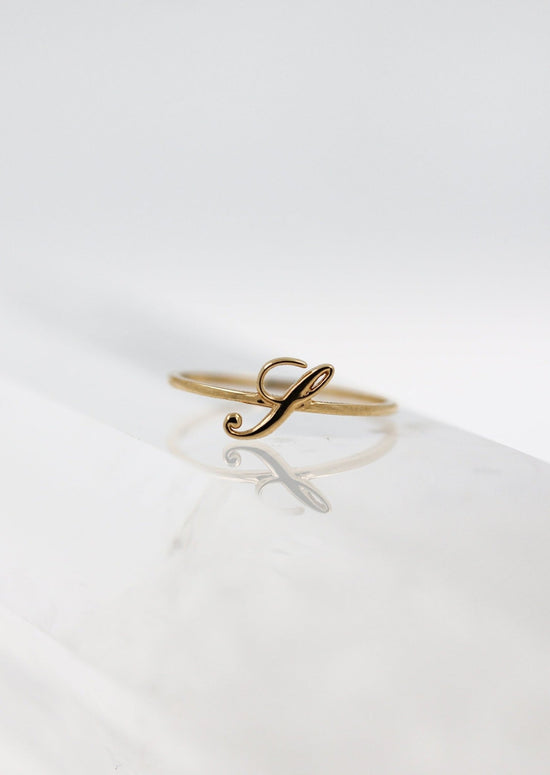 Gold Letter Ring - SIA Jewelry