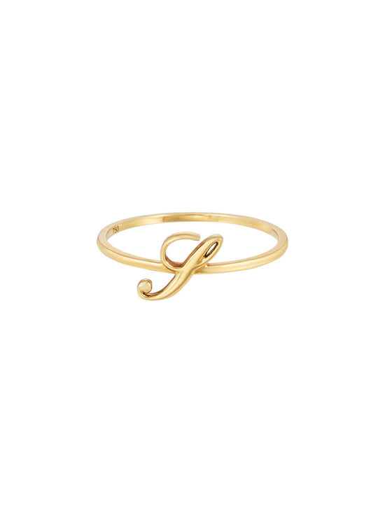 Gold Letter Ring - SIA Jewelry