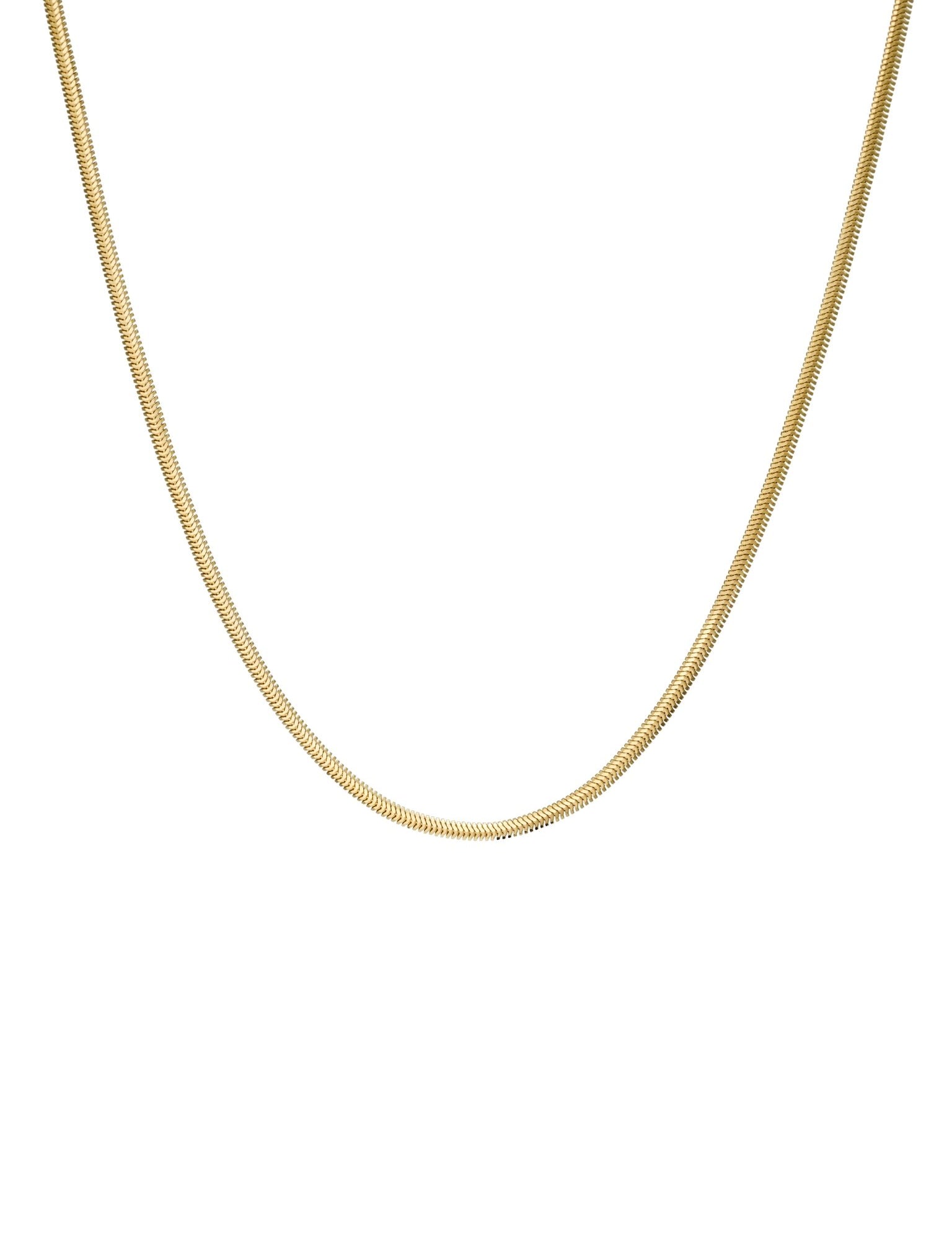 Herringbone Snake Gold Chain - SIA Jewelry