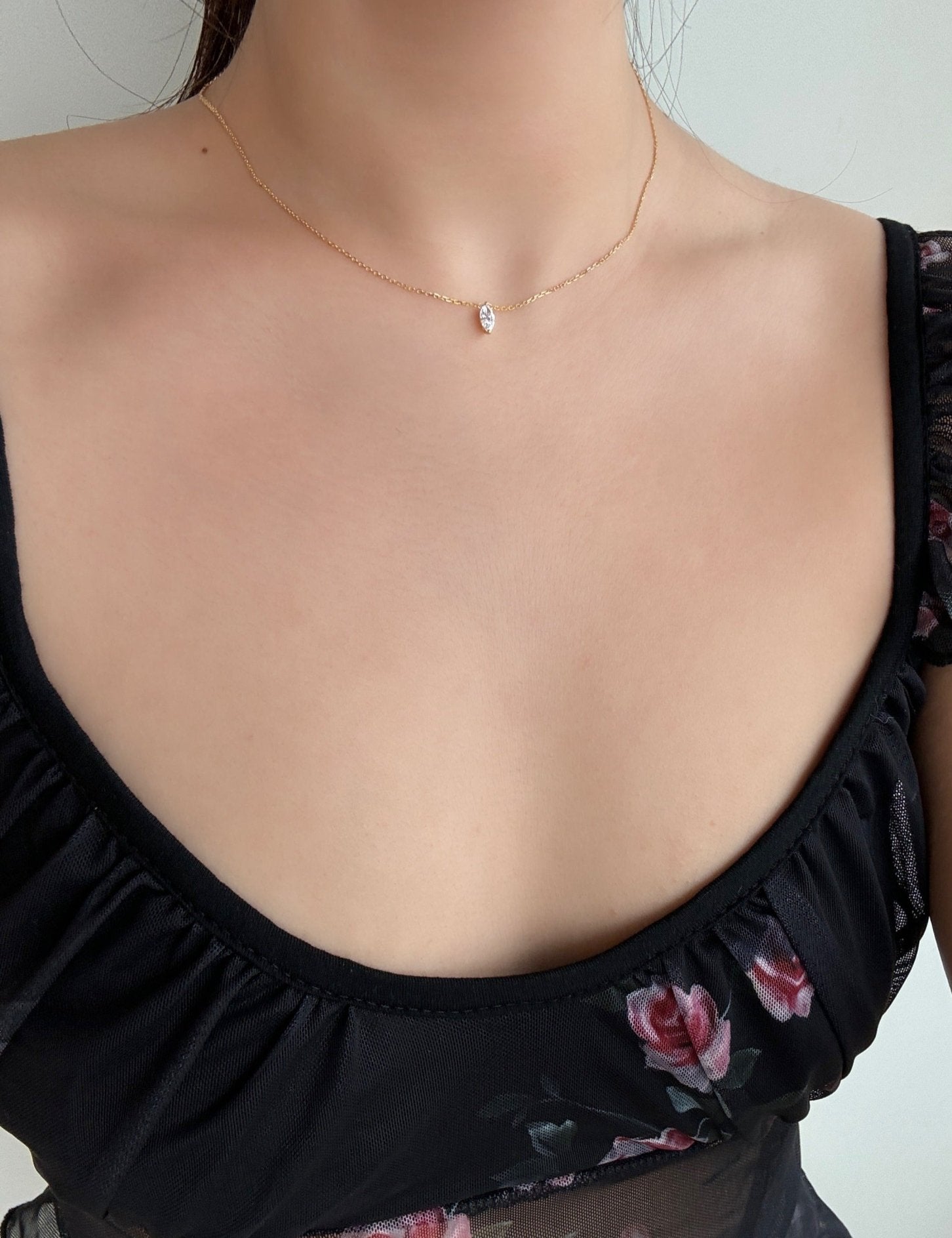 Melinda Marquise Diamond Necklace - SIA Jewelry