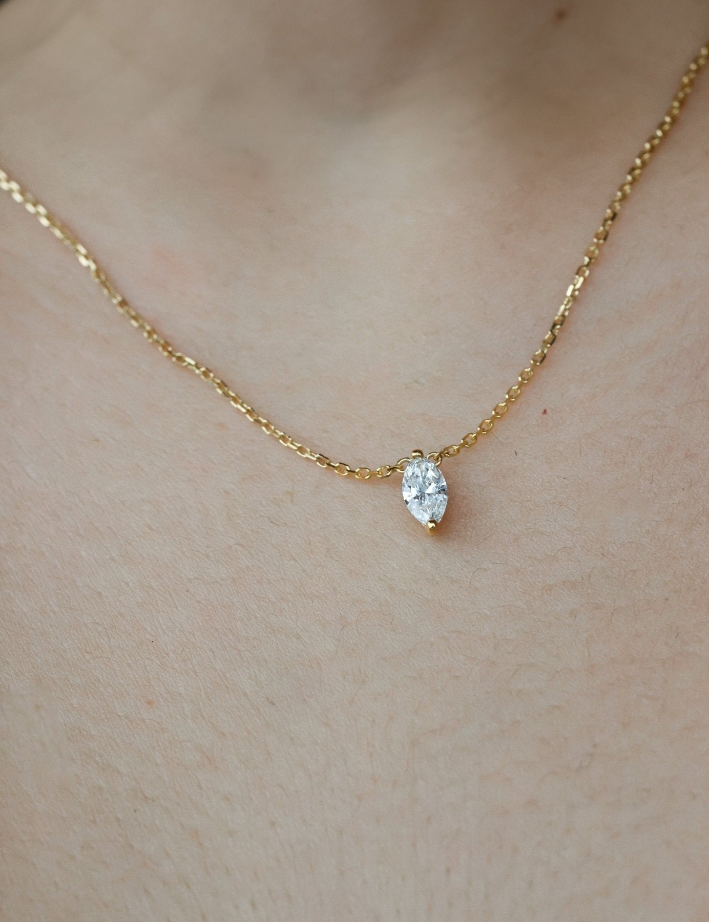 Melinda Marquise Diamond Necklace - SIA Jewelry