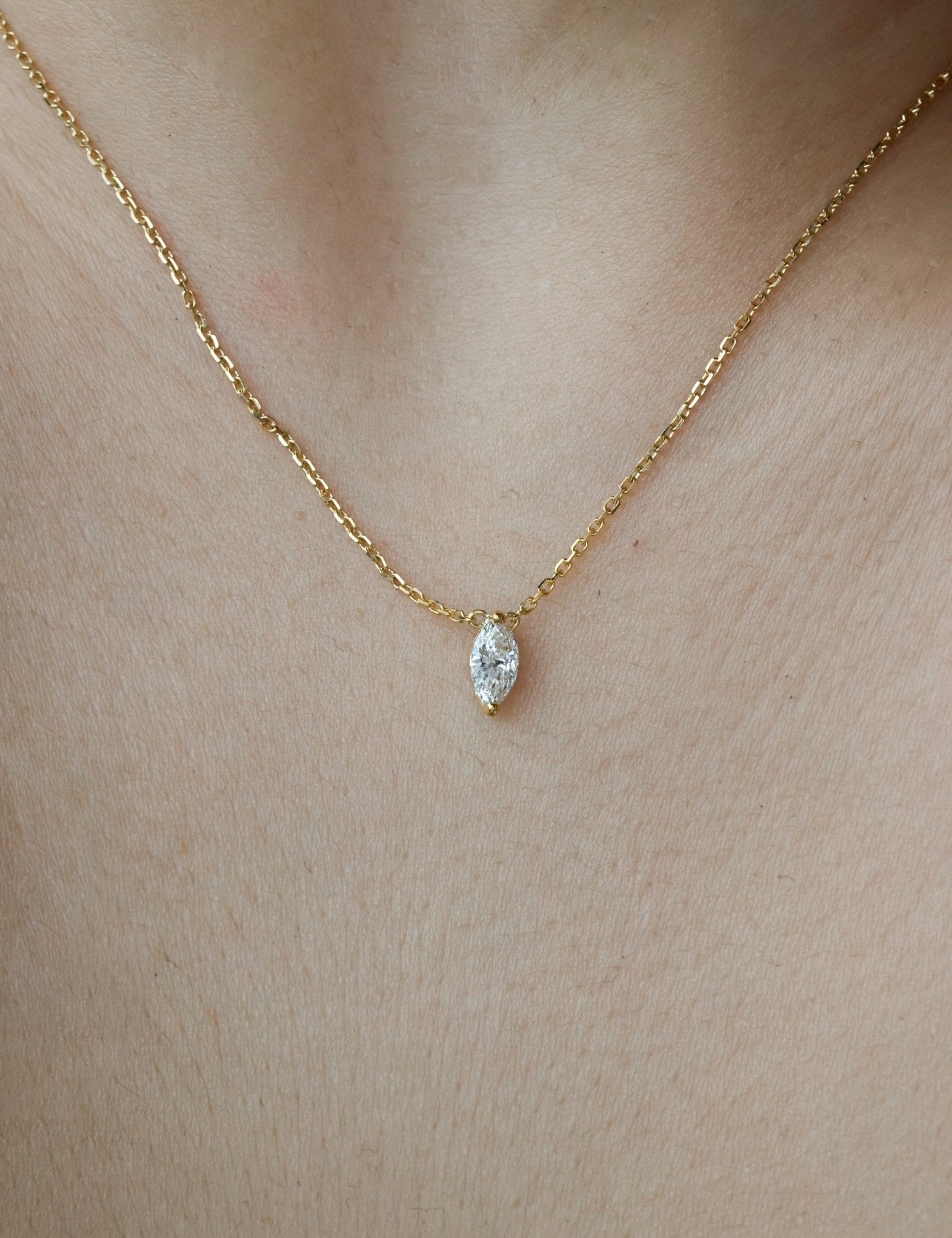 Melinda Marquise Diamond Necklace - SIA Jewelry