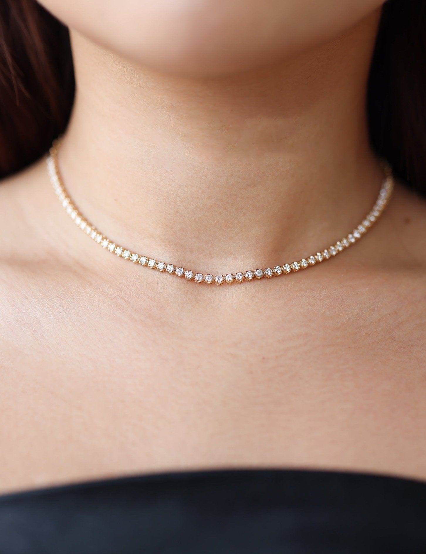 Natasha Tennis Diamond Necklace - SIA Jewelry