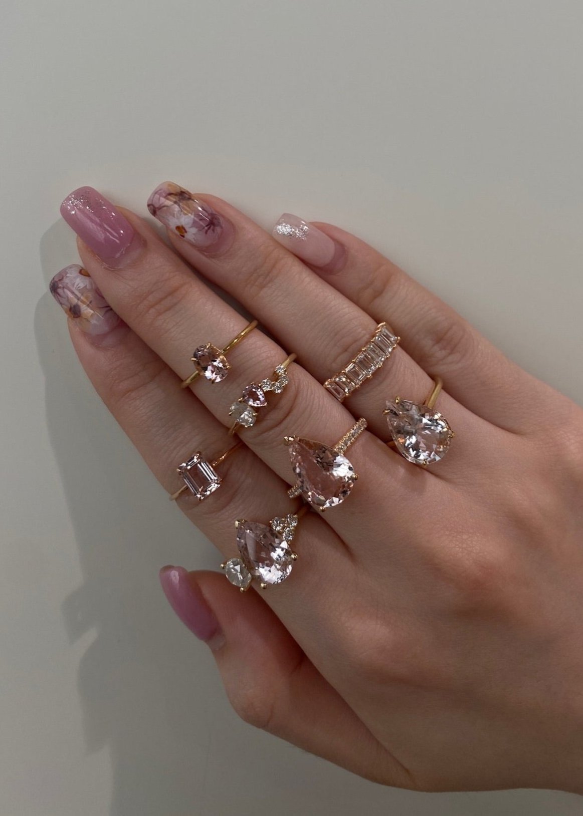One&Only Oval Milky Diamond Morganite Ring - SIA Jewelry