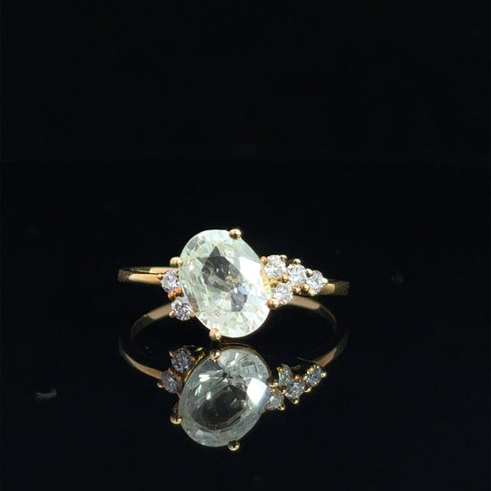 One&Only Oval Shape Morganite Diamond Ring - SIA Jewelry