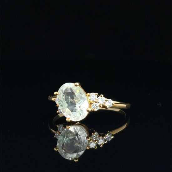 One&Only Oval Shape Morganite Diamond Ring - SIA Jewelry