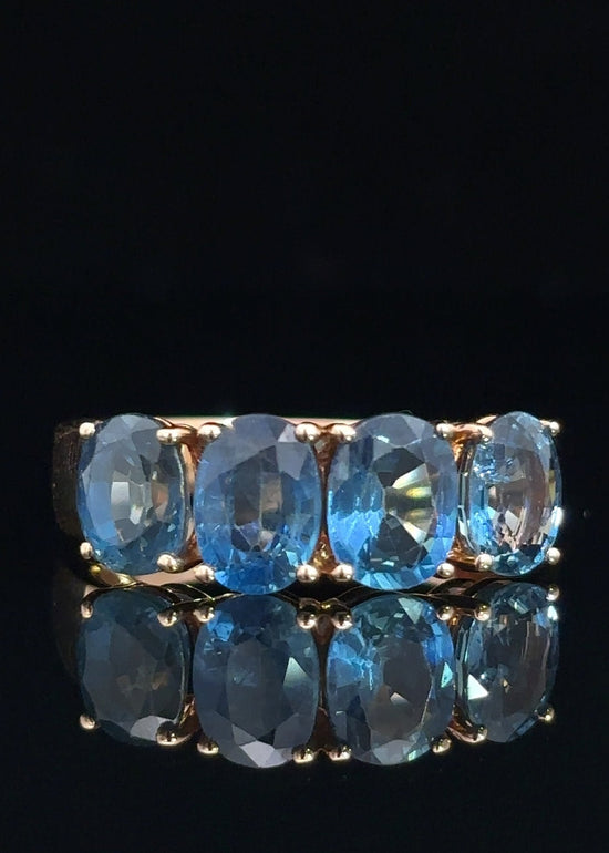 One&Only Oval Shape Sapphire Half Eternity Ring - SIA Jewelry