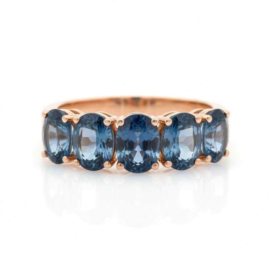 One&Only Oval Shape Sapphire Half Eternity Ring - SIA Jewelry