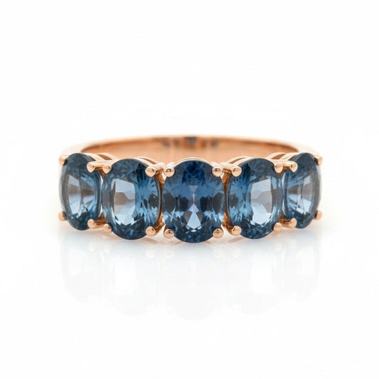 One&Only Oval Shape Sapphire Half Eternity Ring - SIA Jewelry