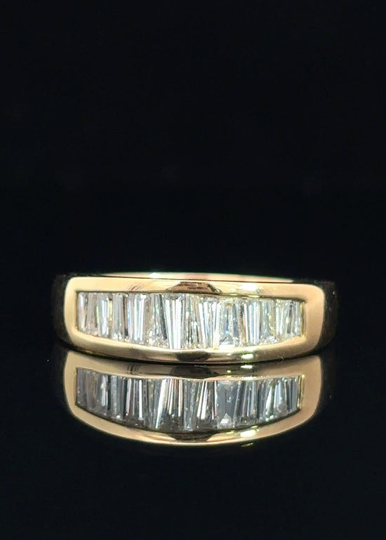One&Only Taperred Baguette Cut Diamond Half Eternity - SIA Jewelry