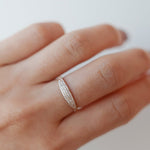 Pavé Diamond Lank Signet Ring - SIA Jewelry