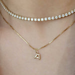 Petite Bubble Gold Initial Pendant - SIA Jewelry