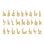 Petite Bubble Gold Initial Pendant - SIA Jewelry
