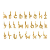 Petite Bubble Gold Initial Pendant - SIA Jewelry