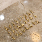 Petite Bubble Gold Initial Pendant - SIA Jewelry