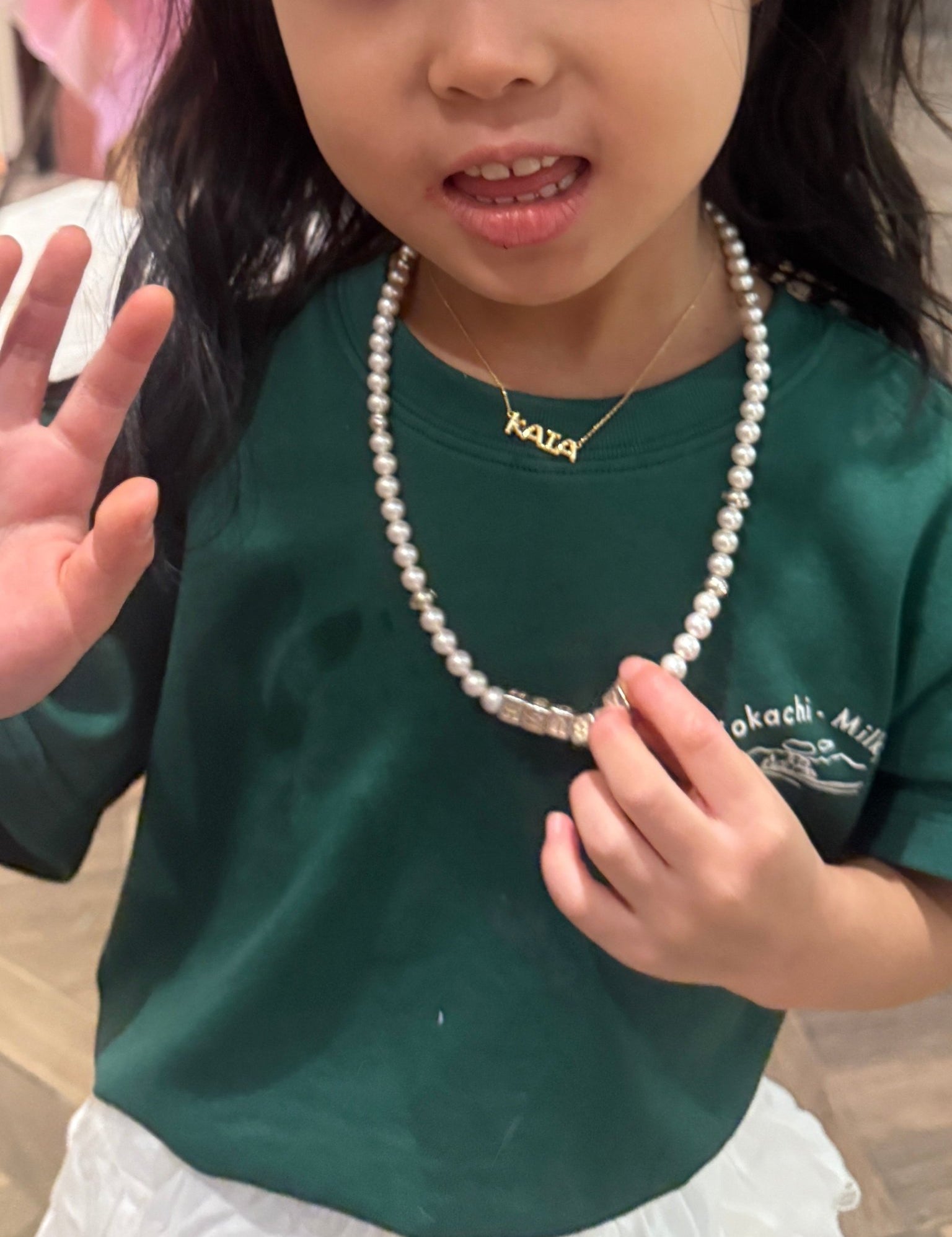 Petite Bubble Gold Nameplate Chain Necklace - SIA Jewelry